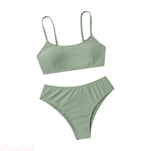 JTieacloth Girls Two Piece Swimsuit High Waist Bikini Set Bathing Suit Kids Bathing Suits,Sizes 10-11 Years