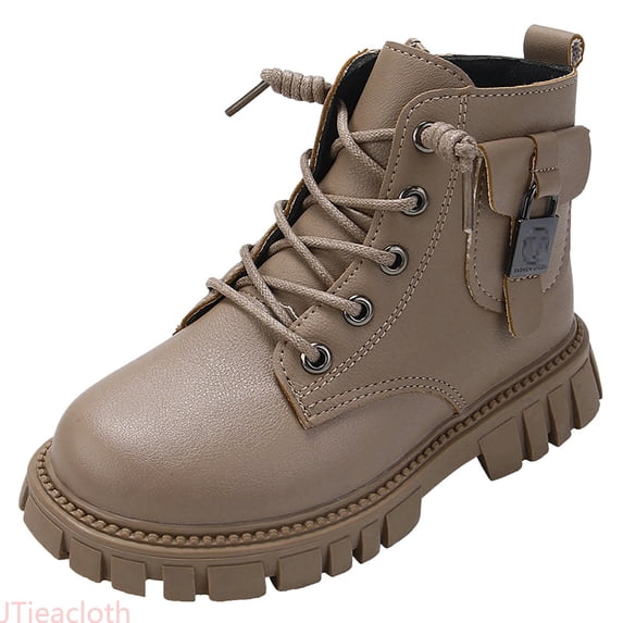JTieacloth Girls Versatile Fashion Short Boots Winter New Children Simple Water Proof Warm Durable Ankle Boots,Boots for School Casual Yellow