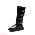 thumbnail image 1 of JTieacloth Girls Winter Boots Fashion Mid Calf Warm Lined Shoes Non Slip Sole Comfortable Casual Booties For Toddler Youth,Outdoor Boots Black, 1 of 6