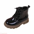 thumbnail image 1 of JTieacloth Girls Winter Boots Stylish Girls' Boots Soft Sole Short Boots For Girls Matt Finish Children's Shoes For Fashionable Kids Comfortable Ankle Length Footwear For Ages 2 10,Black, 1 of 4
