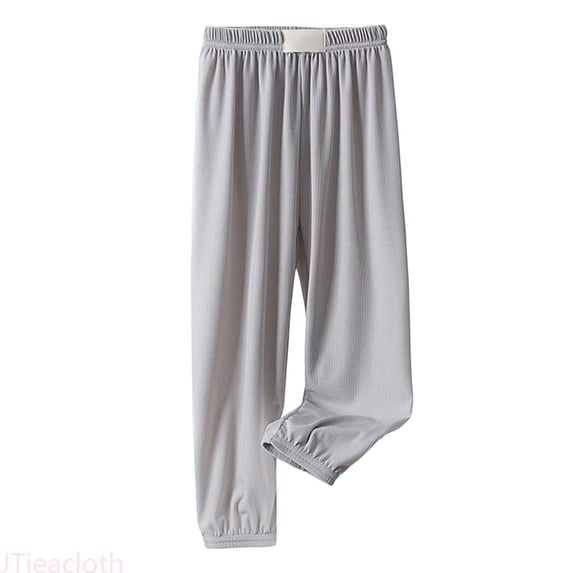 JTieacloth Girsl Straight Leg Pants Girls Ice Silk PantsPants Elastic High Waisted Casual Trousers For Kids Summer Flowy Stretchy Pants,Sizes 18-24 Months