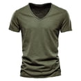 thumbnail image 1 of JTieacloth Graphic T Shirt Men Men's Casual V Neck T Shirts Loose Fit Comfortable Stretchy Pure Color Summer Tee For Daily Wear Tops, 1 of 5
