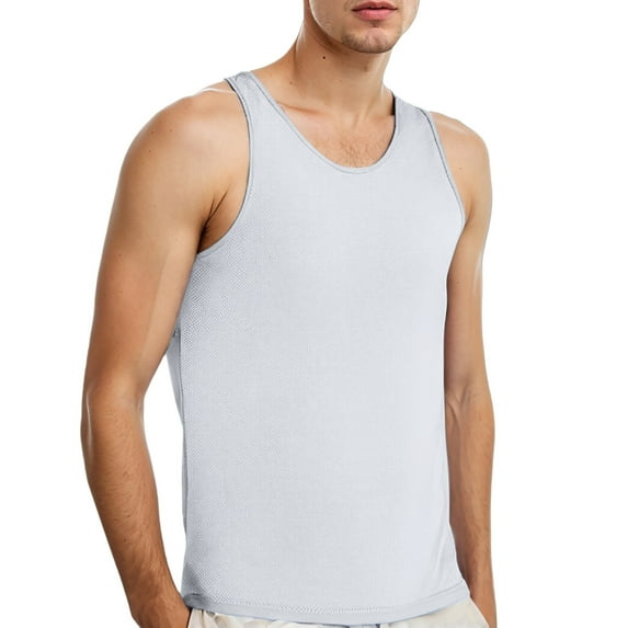 JTieacloth Heavy Weight T Shirt Men Sleeveless Solid Vest Tops Casual Popularity Side Wide Fork Fitness Sports Garment Loose Vest