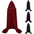 thumbnail image 1 of JTieacloth Hooded Cloak Velvet Cape for Women Long Witch Cape Party Dress Up Stage Performance, 1 of 4