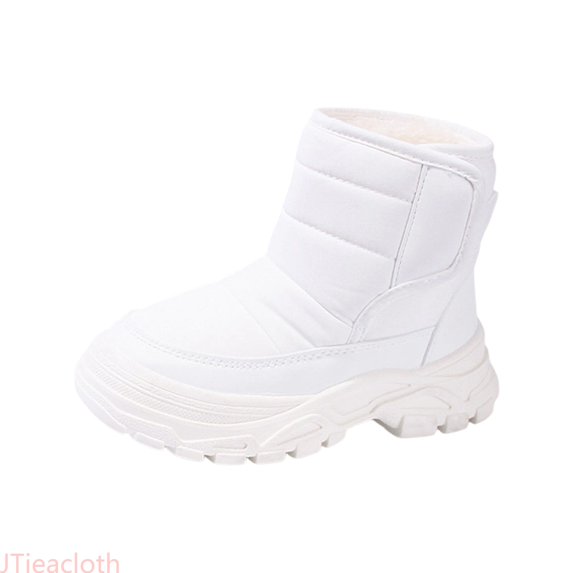 JTieacloth Kids Girls Winter Warm Snow Boots Winter Warmth Kids Boots With Cozy Lined Insulation And Flexible Ready Sole For Everyday Play,White