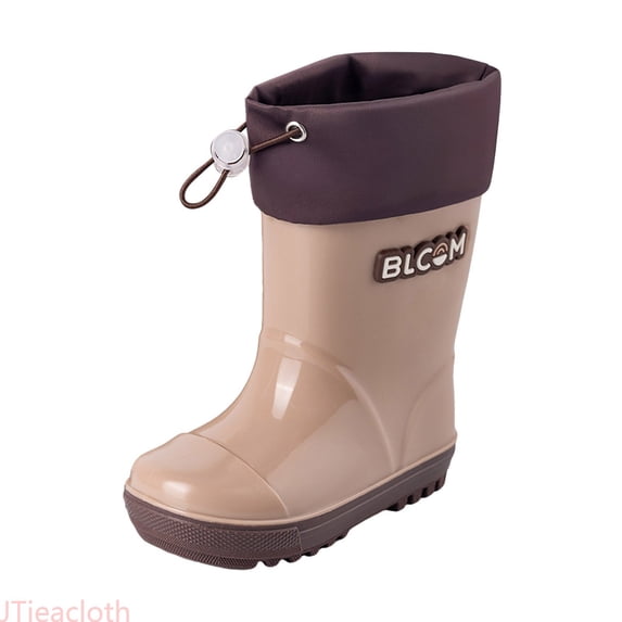 JTieacloth Kids Rain Boots Boys Girls Lightweight Easy-on Outdoor Waterproof Rain Shoes,Sizes 8.5