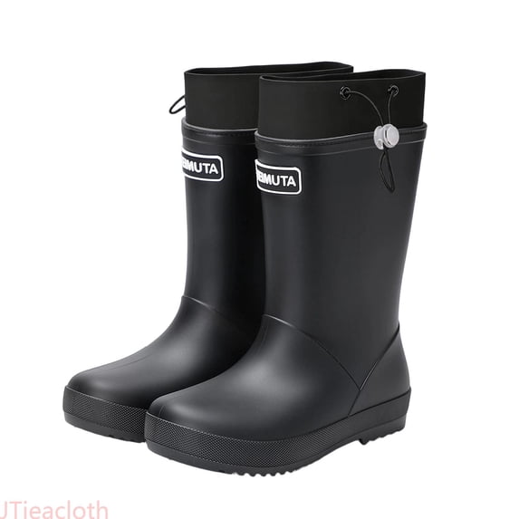 JTieacloth Kids Rain Boots Boys Girls School Outdoor Play Lightweight Rubber Rain Boots Easy-on,Sizes 12