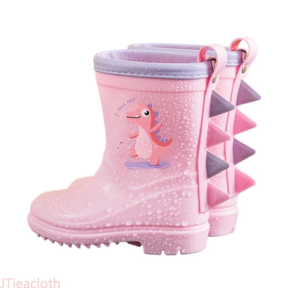 JTieacloth Kids Rain Boots, Lightweight Non Sole Rain Shoes Boys Girls Rain Boots Mid Calf Water Shoes,Sizes 12.5