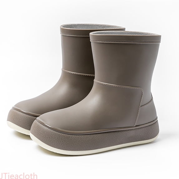 JTieacloth Kids Rain Boots Mid Calf Rain Shoes For Boys Girls Outdoor Rainy Day Play,Sizes 2.5