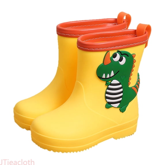 JTieacloth Kids Rain Boots Rubber Cartoon Printed Water Shoes Waterproof Rain Boots Shoes for Boys and Girls,Sizes 1