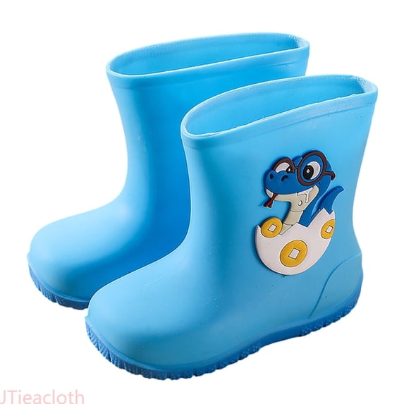 JTieacloth Kids Rain Boots Textured Soles Non- Comfortable Rain Shoes For School Outdoor Play,Sizes 9