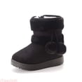 thumbnail image 1 of JTieacloth Kids Winter Warm Fleece Lined Snow Boots For Girls Side Zipper Cute Ankle Booties Non Slip Soft Sole Outdoor Boots for Daily School(Black), 1 of 6