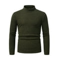 thumbnail image 1 of JTieacloth Knitted Cardigan Sweaters Mens Fashion Keep Warm Ribbed Pullover Knit Sweater Tops(Green), 1 of 5