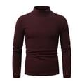 thumbnail image 1 of JTieacloth Knitted Cardigan Sweaters Mens Fashion Keep Warm Ribbed Pullover Knit Sweater Tops(Red), 1 of 5