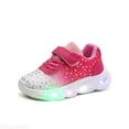 thumbnail image 1 of JTieacloth Lightweight Girls' Easy Care Sneakers With Cushioned Sole Cute Heart Design Glow In The Dark Board Shoes For Everyday Comfort（12M 6Y） Sneakers Shoes,Sizes 8.5 Little Kid, 1 of 6