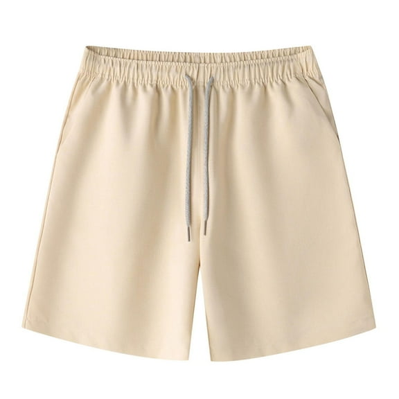 JTieacloth Lightweight Shorts for Men Men Spring And Summer Pant Casual All Solid Color Painting Loose Plus Size Trouser Fashion Beach Pockets Short,Yellow