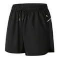 thumbnail image 1 of JTieacloth Lightweight Shorts for Men Men's Summer Casual Fluorescent Striped Shorts,Black, 1 of 4