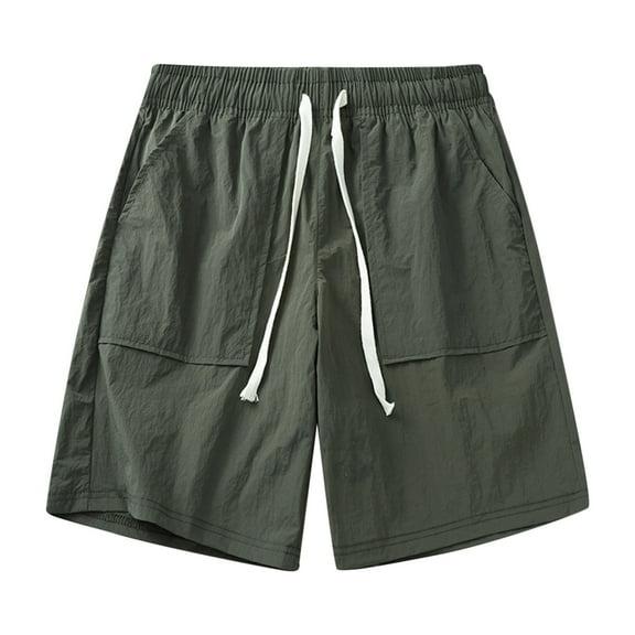 JTieacloth Lightweight Shorts for Men Men's Summer Casual Quarter Pants Beach Pants Nylon Shorts,Green