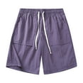 thumbnail image 1 of JTieacloth Lightweight Shorts for Men Men's Summer Casual Quarter Pants Beach Pants Nylon Shorts,Purple, 1 of 5