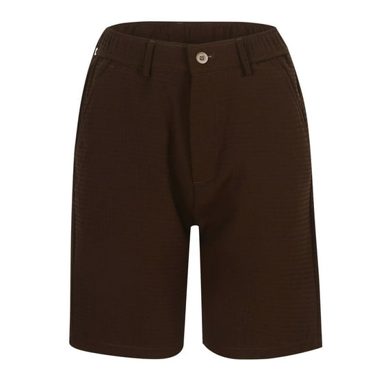 JTieacloth Lightweight Shorts for Men Men's Summer Quarter Pants Solid Color Casual Dress Pants Medium Pants Small Plaid Shorts,Brown