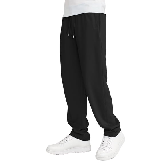 JTieacloth Lightweight Trousers for Men Men's Cargo Trousers Long Casual Trousers Elastic Waist Sports Trousers Casual Men's Jogger Running Trousers Modern Black