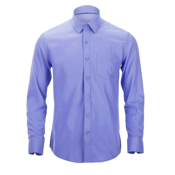 JTieacloth Long Sleeve Dress Shirts Combed Men's Long Sleeve Dress Shirt Striped Casual Formal Business Wear Slim Fit Comfortable Purple