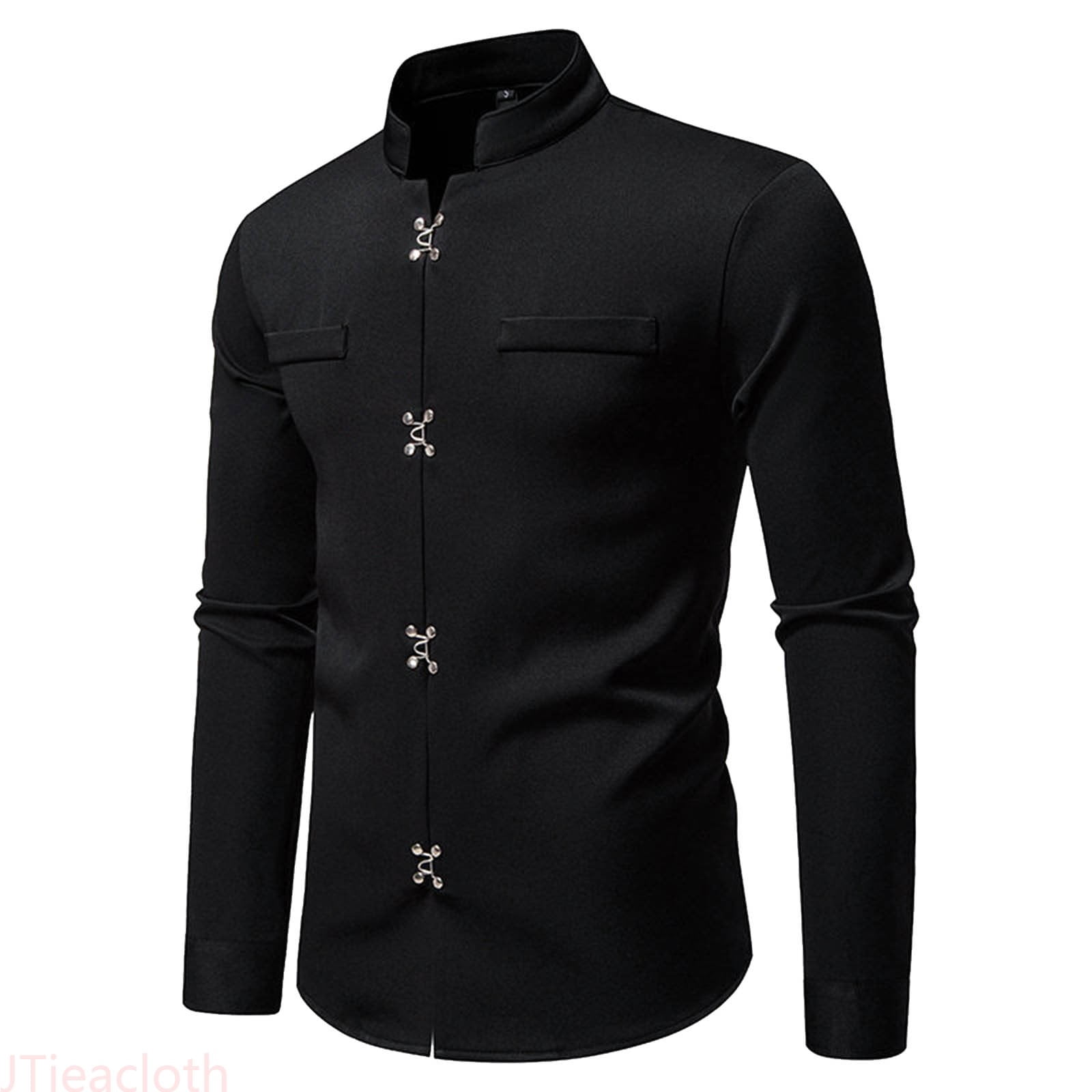 JTieacloth Long Sleeve Solid Color Dress Shirt For Fall Season ...