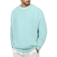 thumbnail image 1 of JTieacloth Long Sleeve Sweaters Men's Knit Sweater Coat Winter Warm Soft Long Sleeve Round Neck Casual Pullover Oversized Cozy Outwear(Green), 1 of 5
