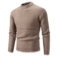 thumbnail image 1 of JTieacloth Loose Fit Cardigan Sweaters Men's Autumn And Winter Crew Neck Pullover Sweater(Yellow), 1 of 3