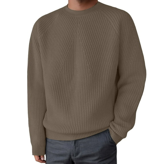 JTieacloth Loose Fit Cardigan Sweaters Men's Sweater Coat Lightweight Knit Casual Suit Layering For Business And Everyday Wear(Brown)