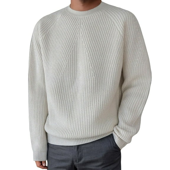 JTieacloth Loose Fit Cardigan Sweaters Men's Sweater Coat Lightweight Knit Casual Suit Layering For Business And Everyday Wear(White)