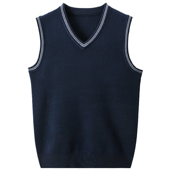 JTieacloth Men Large Shirts Winter Sleeveless Knit Sweater Vest Solid Color Business Casual Layering Piece For Wear