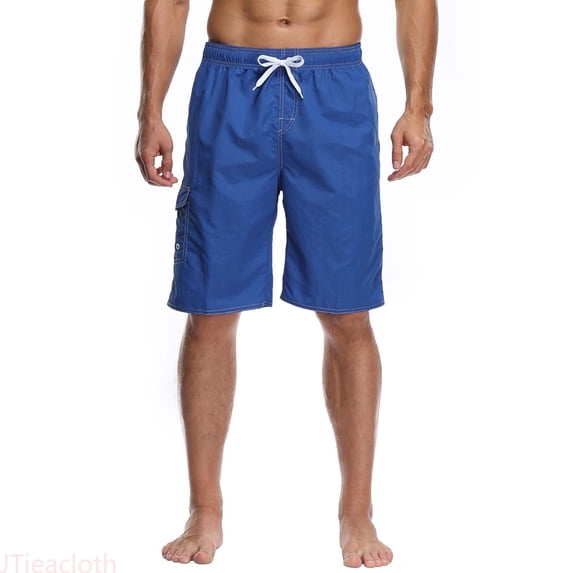 JTieacloth Men'S Quick Drying Swimming Trunks With Mesh And Beach Board Shorts With Pockets Summer Mens Cargo Shorts Blue