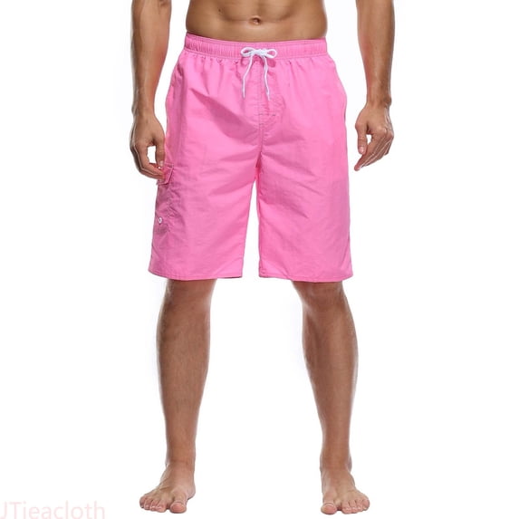 JTieacloth Men'S Quick Drying Swimming Trunks With Mesh And Beach Board Shorts With Pockets Summer Mens Cargo Shorts Pink