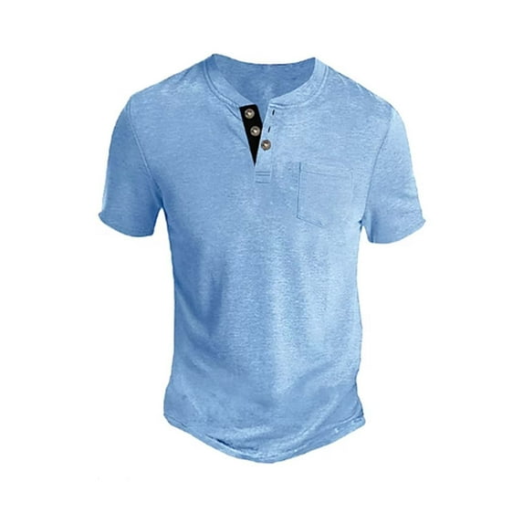 JTieacloth Men Tees Men's Summer Short Sleeved Round Neck T Shirt Solid Casual Top