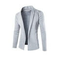 thumbnail image 1 of JTieacloth Men's Cardigan Sweaters New Long Sleeve Fashion Casual Simple Cardigan Slim Sweater Jacket Men's V Neck Sweater(Gray), 1 of 3