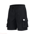 thumbnail image 1 of JTieacloth Men's Cargo Shorts Outdoor Casual Workout Gym Hiking Comfortable Lightweight Breathable Durable Stretch Fabric Utility Pocket Style Mens Cargo Shorts Black, 1 of 6
