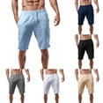 thumbnail image 1 of JTieacloth Men's Casual Linen Shorts Summer Beach Shorts Lightweight Loose Fit Elastic Waist With Pockets(Beige), 1 of 6