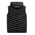 thumbnail image 1 of JTieacloth Men's Lightweight Jacket Men's Autumn&Winter Solid Color Sleeveless Zipper Hooded Vest Parkas Black, 1 of 4