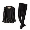 thumbnail image 1 of JTieacloth Men's Nightshirts Mens Warm Underwear Mens Plush Thickened And Fast Heating Bottom Autumn Clothes And Autumn Pants Set Black, 1 of 4
