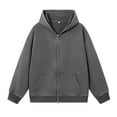 thumbnail image 1 of JTieacloth Men's Outerwear Jackets Coats Men's Casual Jackets Stylish Hooded Cardigans For Autumn Winter Fashion Forward Loose Fit Washable Sweatshirts For Daily Wear Gray, 1 of 3