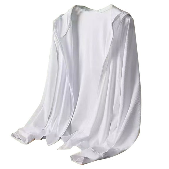 JTieacloth Men's Outerwear Men's Casual Jackets Lightweight Breathable Outdoor Wear For Daily And Home Use Stylish Summer Jacket For Travel And Leisure Activities White