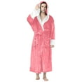 thumbnail image 1 of JTieacloth Men's Pajama Sets Loungewear Male Casual Solid Patchwork Hooded Leisure Wear Drawstring Three Quarter Sleeve Bathrobe Pajamas Pink, 1 of 3