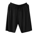 thumbnail image 1 of JTieacloth Men's Pajama Shirts Mens Summer Casual Comfortable Pajamas Underwear Cropped Pants Thin Home Clothes Home Pants Black, 1 of 3