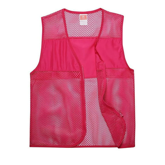 JTieacloth Men's Shirts Men's Fashion Solid Color Reflective Mesh Vest