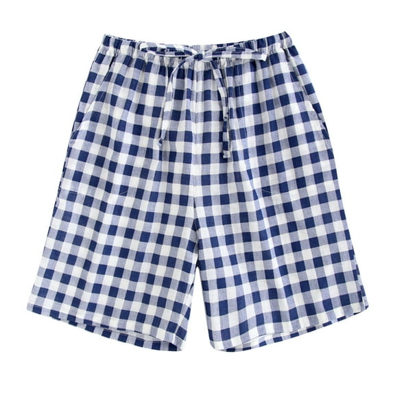 JTieacloth Men's Sleep Tops Shorts Thin Pajamas Men's Pants Casual Home Pants Blue