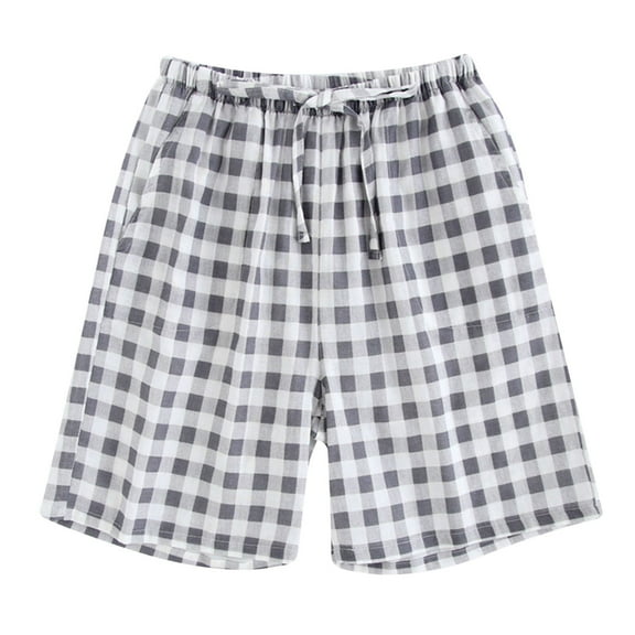 JTieacloth Men's Sleep Tops Shorts Thin Pajamas Men's Pants Casual Home Pants Gray