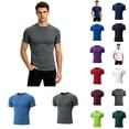 thumbnail image 1 of JTieacloth Men's T Shirts Performance Compression Workout Shirt For Wicking Athletic Top Gym Running Fitness Training Tee With Stretch And Breathable(Red,L), 1 of 6