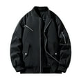 thumbnail image 1 of JTieacloth Men's Warm Fleece Jacket Men's Jacket Fall Winter Thicken Windbreakers Jackets Padded Coats Black, 1 of 6