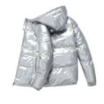thumbnail image 1 of JTieacloth Men's Winter Fleece Jacket Men's Winter Warm And Shiny Clothes Are Fashionable Comfortable And Spacious Silver, 1 of 4